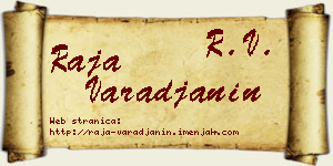 Raja Varađanin vizit kartica